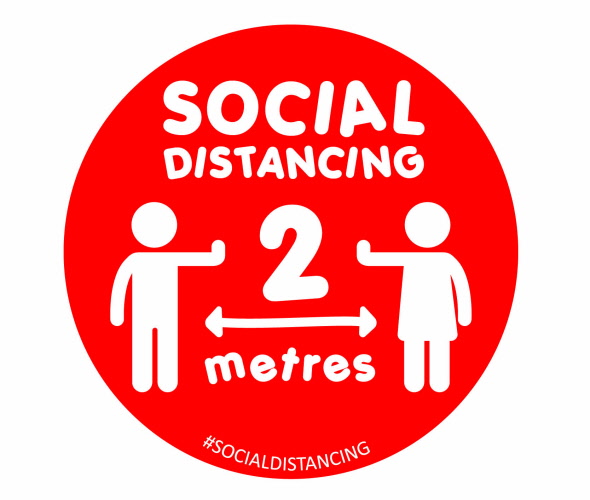 Social Distance Floor Stickers